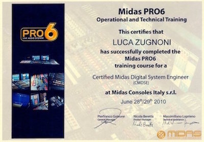 Diploma Certified Midas Digital System Engineer